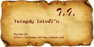 Telegdy István névjegykártya